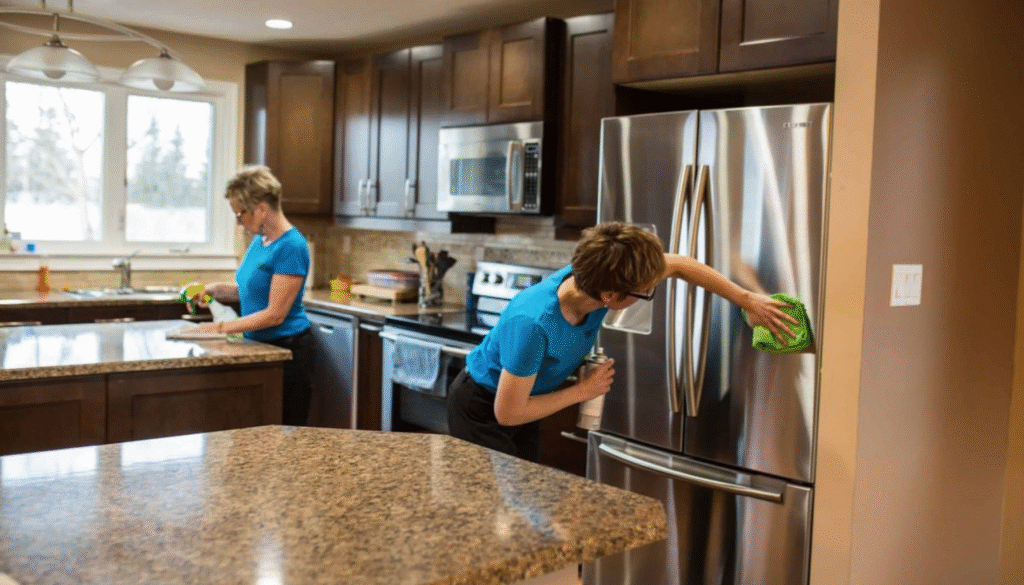 Domestic cleaning services for spotless kitchen by The Clean Master in Brisbane and Adelaide