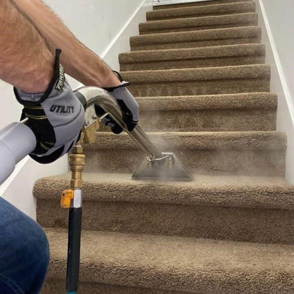 Domestic cleaning stair carpet service with quality assurance by The Clean Master in Brisbane and Adelaide