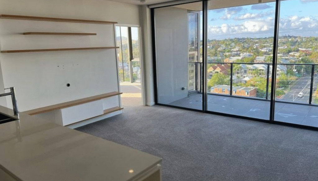 End of lease cleaning living room service by The Clean Master in Brisbane and Adelaide