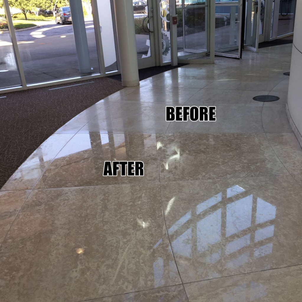 Indoor Cleaning services in Brisbane and Adelaide by The Clean Master showing professional before and after floor cleaning results.