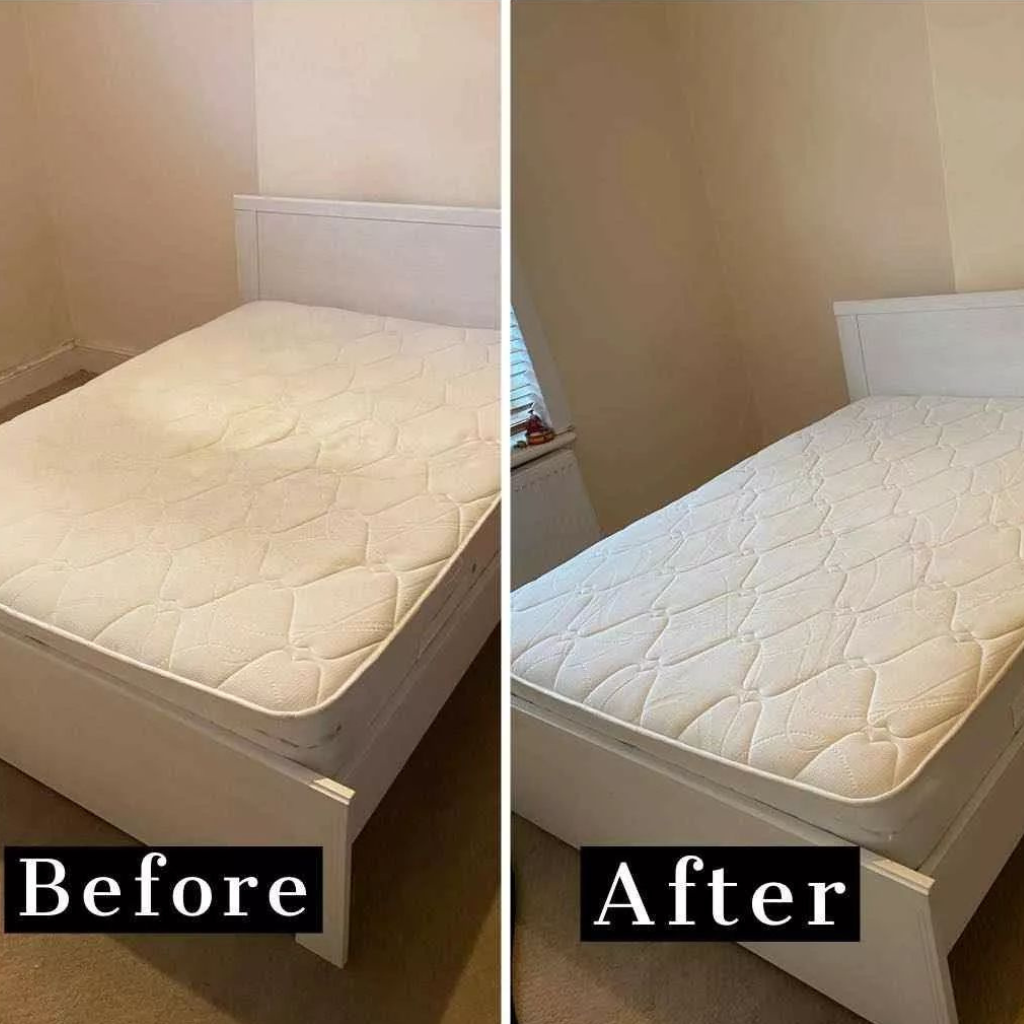 Mattress cleaning before and after results in Brisbane and Adelaide by The Clean Master for residential and commercial clients