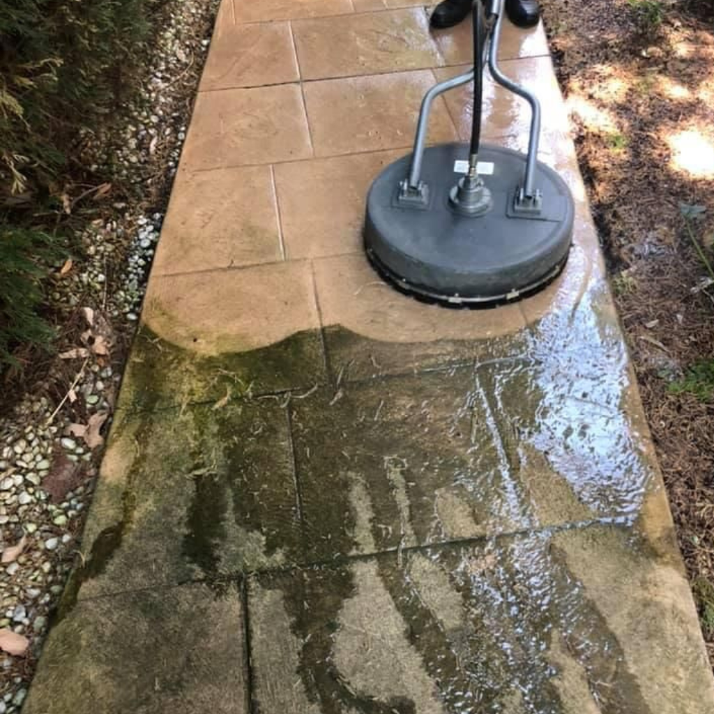 Outdoor Cleaning services in Brisbane and Adelaide by The Clean Master using diverse cleaning methods to restore pathways and outdoor surfaces.