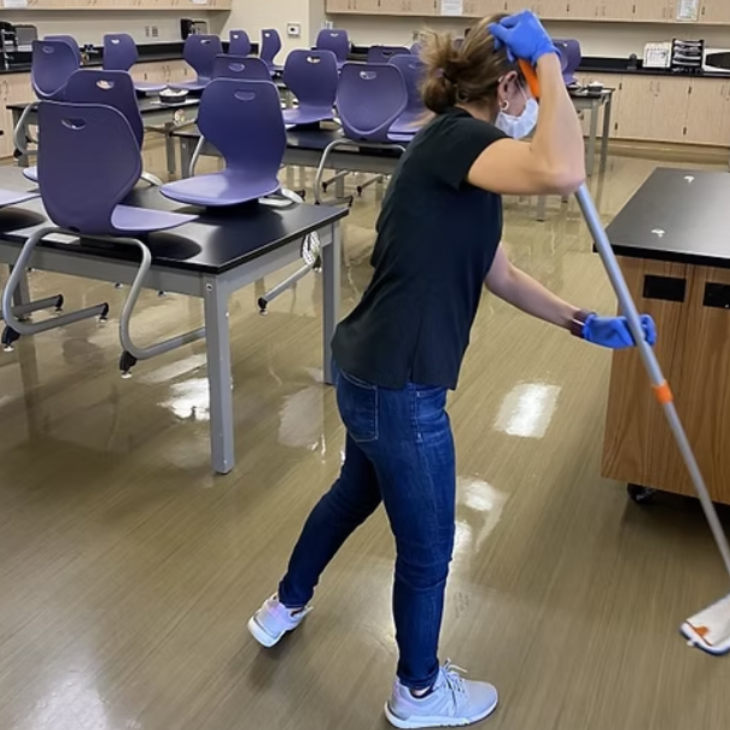 School Cleaning services in Brisbane and Adelaide with professional floor mopping by The Clean Master