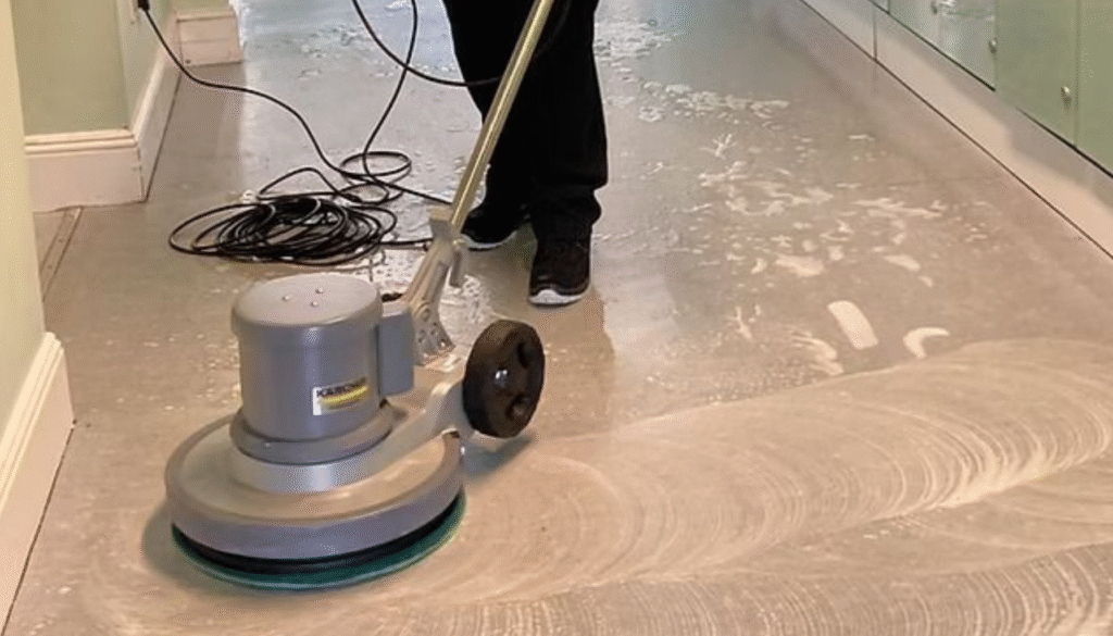 Shopping Centre Cleaning with advanced machine scrubbing in Brisbane and Adelaide