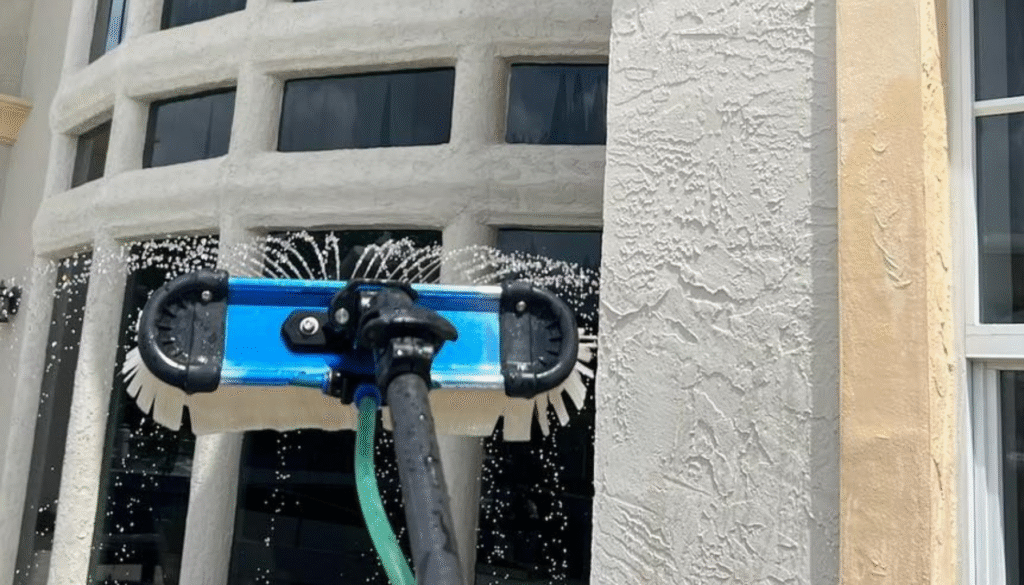 Shopping Centre Cleaning for window and glass façade in Brisbane and Adelaide