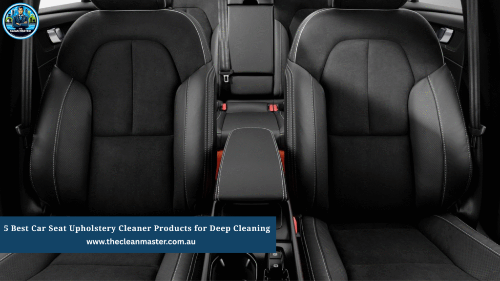 car seat upholstery cleaner for deep cleaning black leather seats by The Clean Master in Brisbane and Adelaide