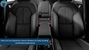 car seat upholstery cleaner for deep cleaning black leather seats by The Clean Master in Brisbane and Adelaide