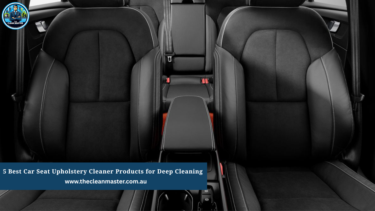 car seat upholstery cleaner for deep cleaning black leather seats by The Clean Master in Brisbane and Adelaide