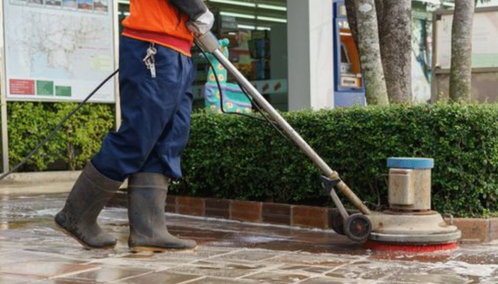 Deep floor cleaning services for outdoor tiled surfaces in Brisbane and Adelaide