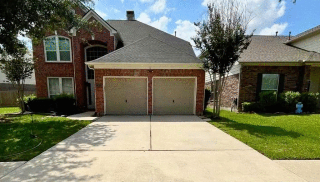 High Pressure Driveway Cleaning double garage driveway in Adelaide by The Clean Master