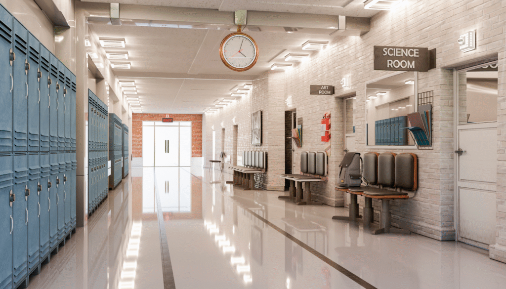 School Cleaning services making school hallways spotless in Brisbane and Adelaide