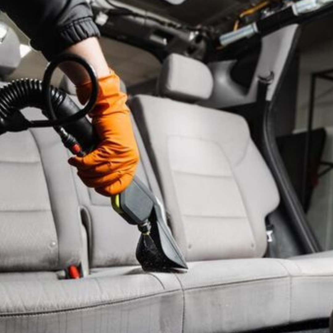 The Clean Master Services car seat and upholstery cleaning