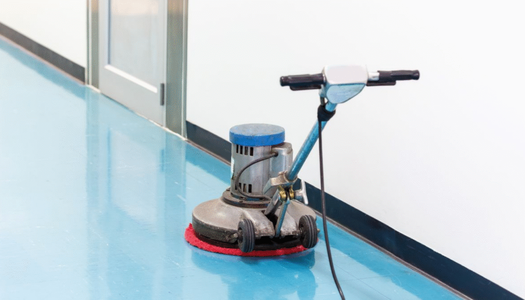 Tile Grouting Cleaning and Sealing with professional floor machine in Adelaide