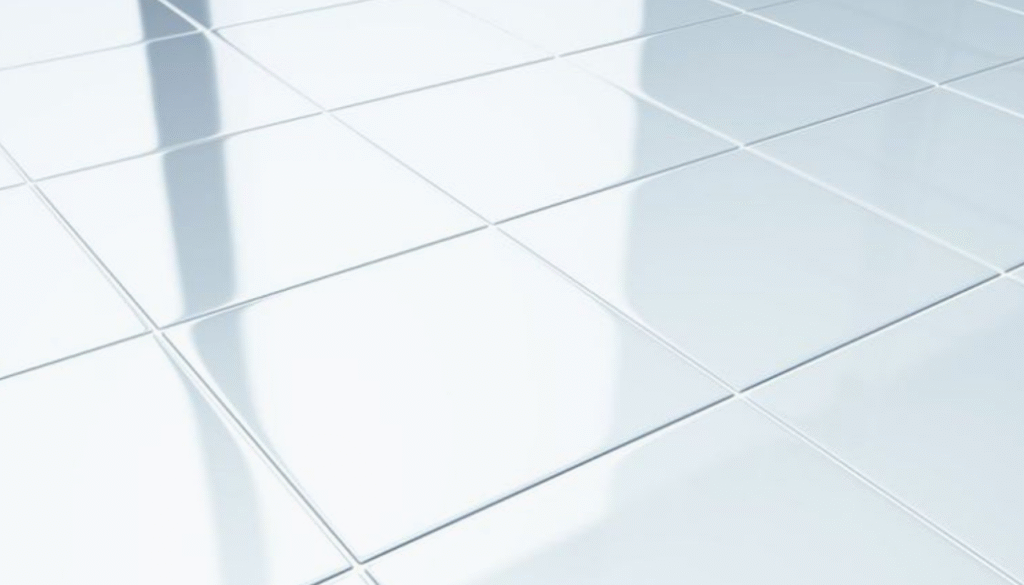 Tile Grouting Cleaning and Sealing shiny white floor Brisbane