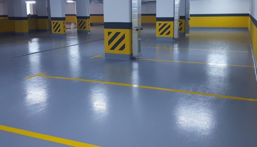 Vinyl Strip Cleaning and Sealing for commercial parking spaces in Brisbane and Adelaide.